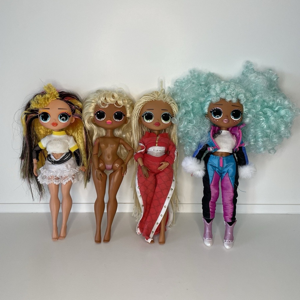 LOL OMG Doll Lot Of 4 Pop BB Icy Gurl Swag Speedster Incomplete